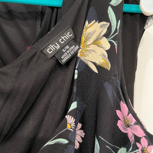 City Chic Floral A Line Dress - Picture 7 of 7